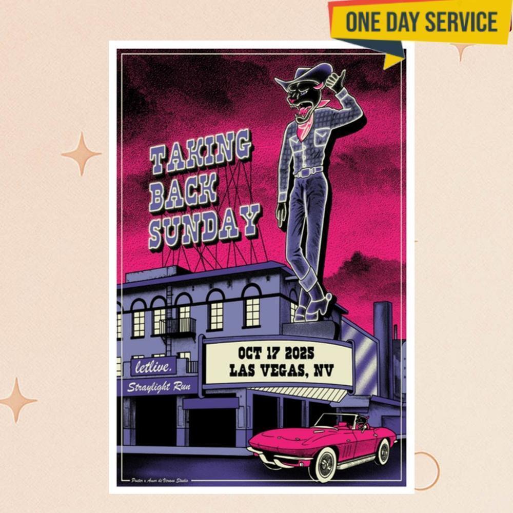 Taking Back Sunday Las Vegas Nv 10 17 25 Event Poster